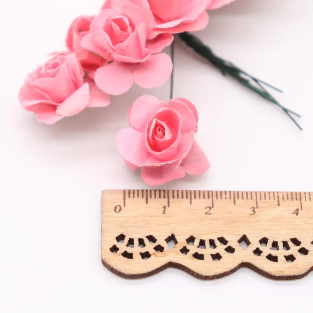 Afralia™ 144pcs 2cm Artificial Paper Flowers for Wedding DIY Decoration