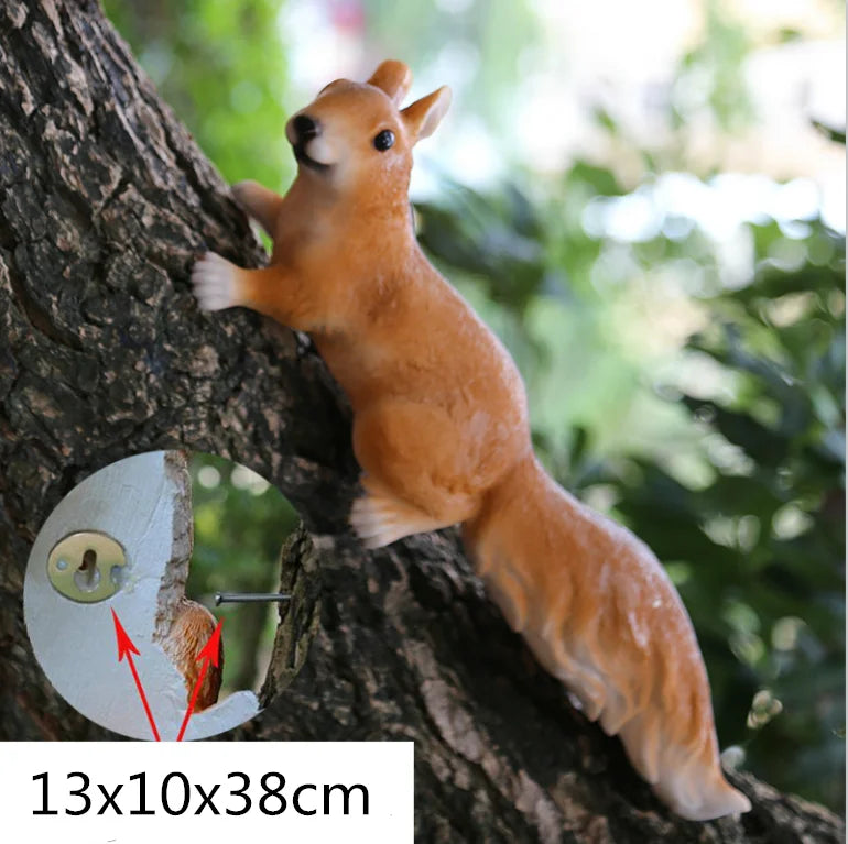 Afralia™ Resin Squirrel Garden Decoration - Simulated Animal Ornaments