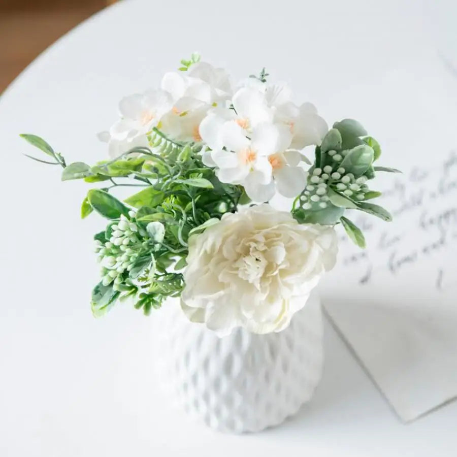 Afralia™ Silk Peony Hydrangea Bouquet - Home Garden Wedding Party Decoration