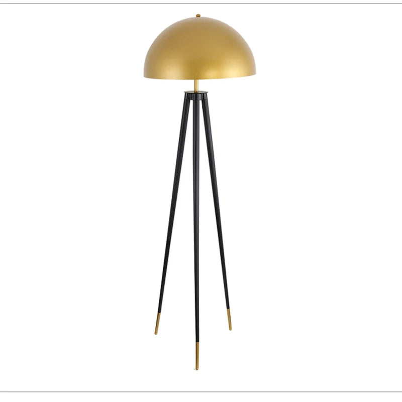 Afralia™ Coyote Gold Tripod Floor Lamp for Home Decor in Living Room or Bedroom