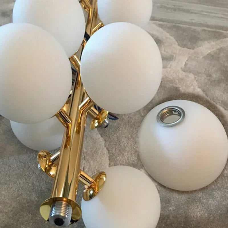 Afralia™ White Glass Lampshade Dia10/12/15cm - High Quality Heat-Resistant Round Ball Glass