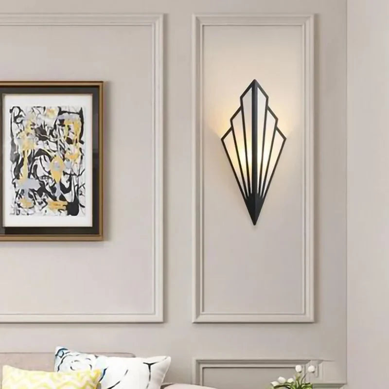 Afralia™ Triangle LED Wall Lamp for Bedroom Living Room Study, Nordic Modern Design