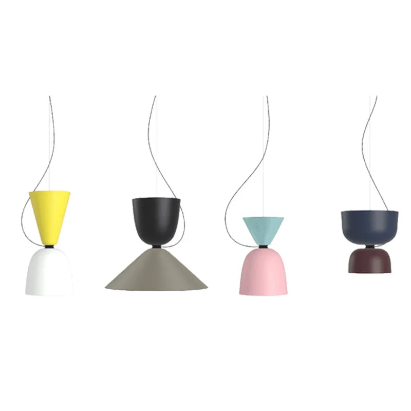 Afralia™ Nordic Color LED Chandelier: Creative Macaron Light for Dining & Living Room