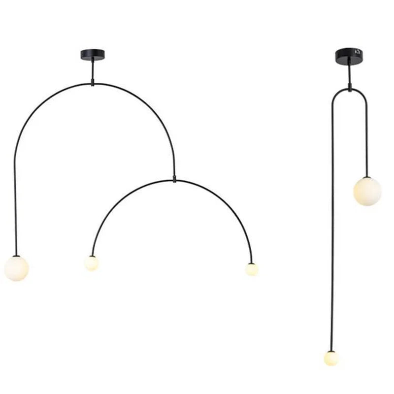 Afralia™ Geometric Lustre Pendant Lights: Nordic Minimalist Kitchen Bedroom Designer Lighting