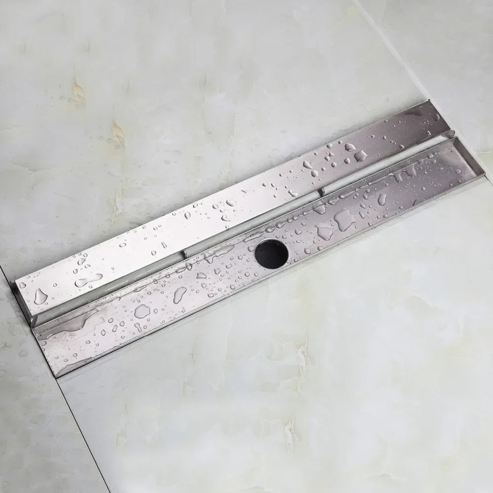 Afralia™ Stainless Steel Nickel Brushed Bathroom Invisible Shower Floor Drain