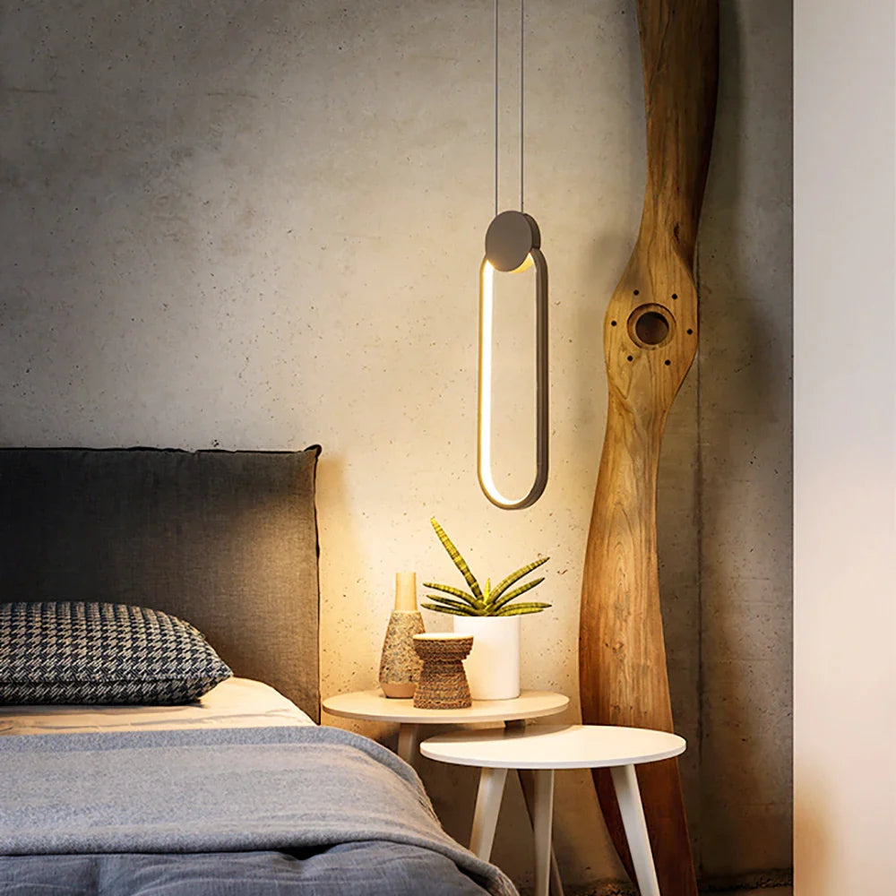 Afralia™ Modern 12W Aluminum LED Pendant Lamp for Kitchen Restaurant Bar Living Room