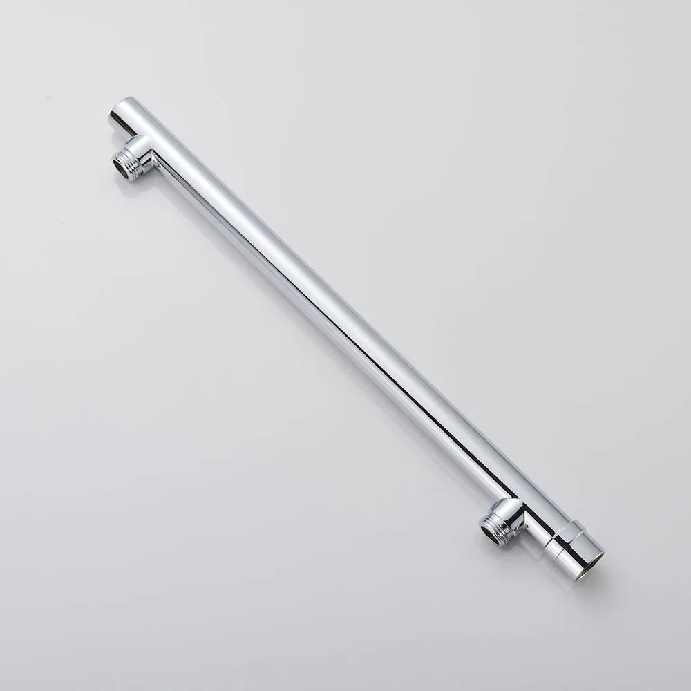 Afralia™ Chrome Shower Arm Mount Bracket for Bathroom Shower Head - G1/2 Fixed Pipe Holder