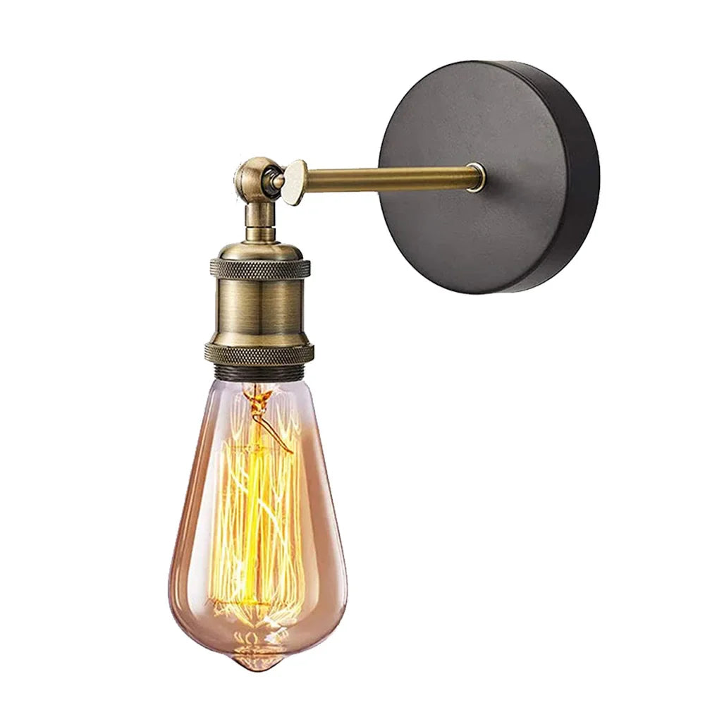 Afralia™ Vintage Brass Industrial Wall Sconce Lamp for Décor, Bar, Cafe - E27 Socket