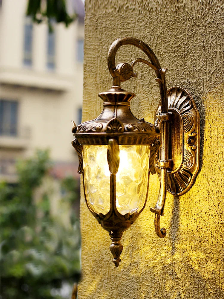 Afralia™ Vintage Outdoor Sconce Lamp Rustic Wall Light Waterproof Garden Porch Light