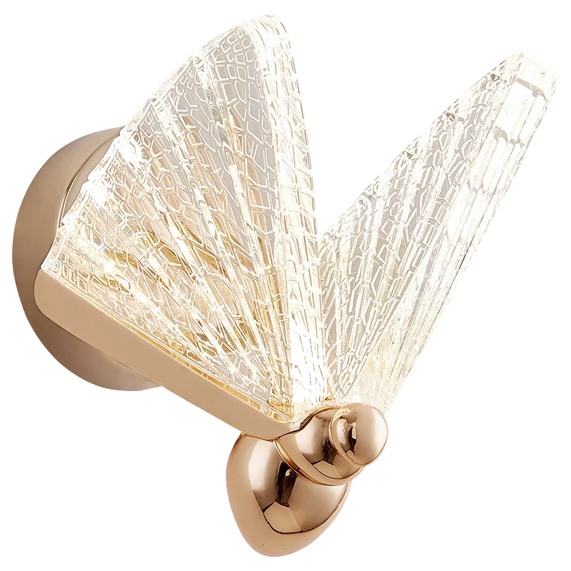 Afralia™ Nordic Butterfly Wall Lamp LED Modern Bedroom Decoration Light