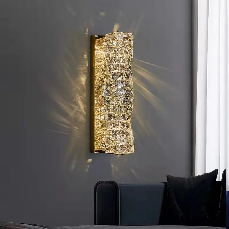 Afralia™ Crystal Glass Wall Sconce Lamp for Modern Light Luxury Home Decor