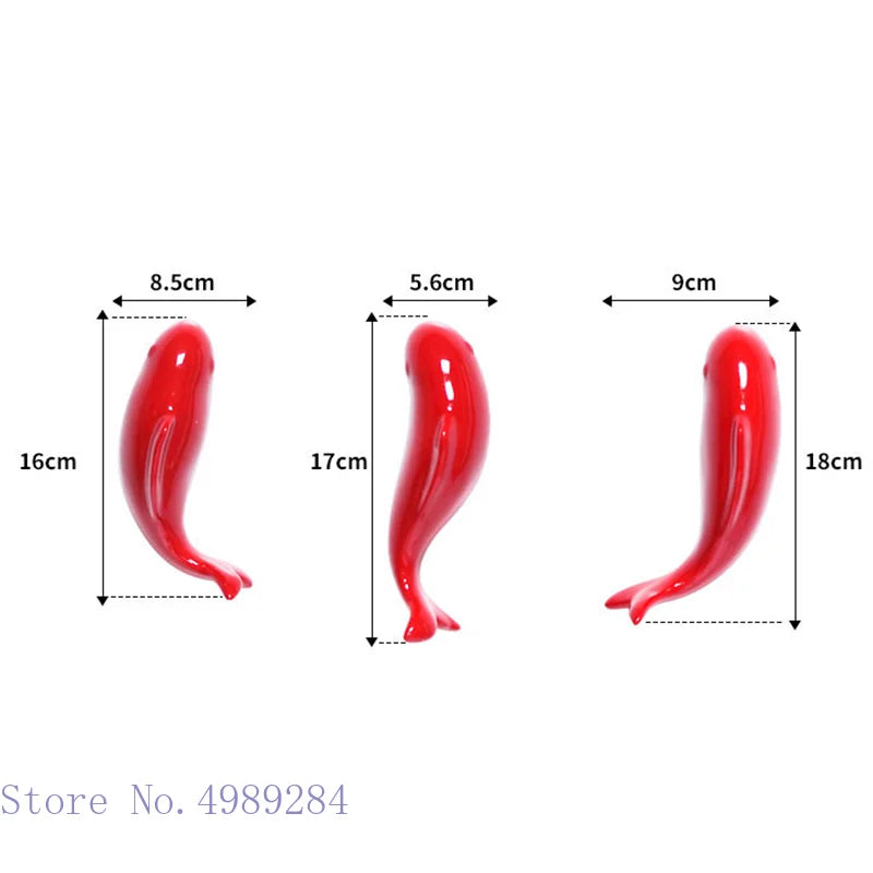 Afralia™ Ceramic Fish Wall Decoration: Three-Piece Suit Carp Hanging for Three-Dimensional Room Decor