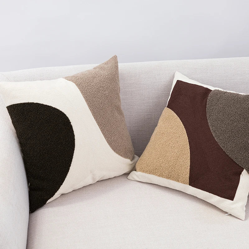 Afralia™ Abstract Handmade Knot Cotton Cushion Cover for Sofa Bed 45x45cm