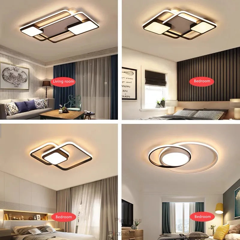 Afralia™ LED Chandelier: Modern Dimmable Light for Living Room, Kitchen, and Aisle