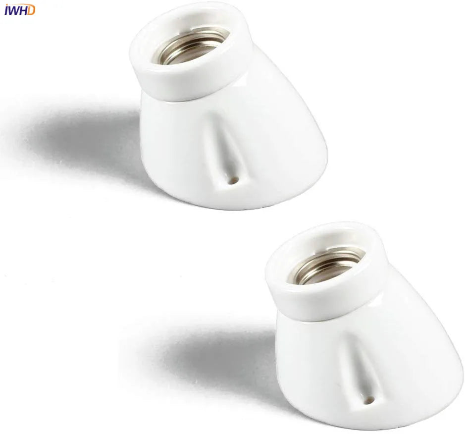 Afralia™ Ceramic E27 Lamp Holder Socket Fitting Vintage Base for Table Light
