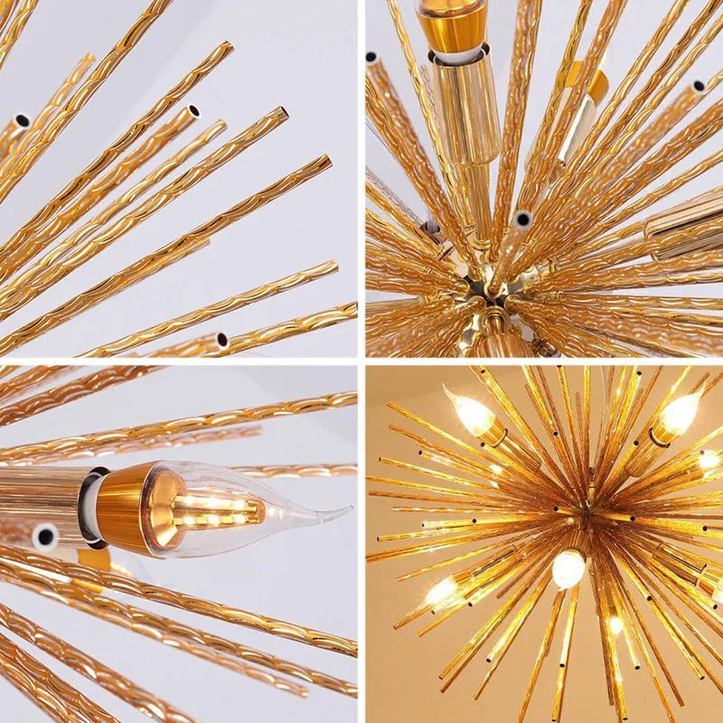Afralia™ Dandelion Sea Urchin Chandelier LED Indoor Lighting.