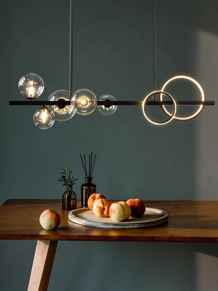 Afralia™ Glass Bubble Chandelier: Nordic Minimalist Restaurant & Bar Magic Bean Lamp