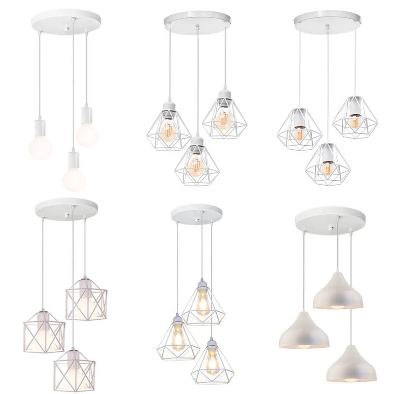 Afralia™ Iron Cage Pendant Lights | Modern Ceiling Chandelier for Living Room & Kitchen