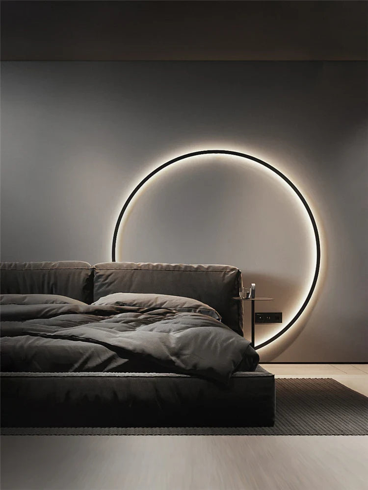 Afralia™ LED Ring Wall Lamp: Minimalist Living Room Decor & Atmosphere Light