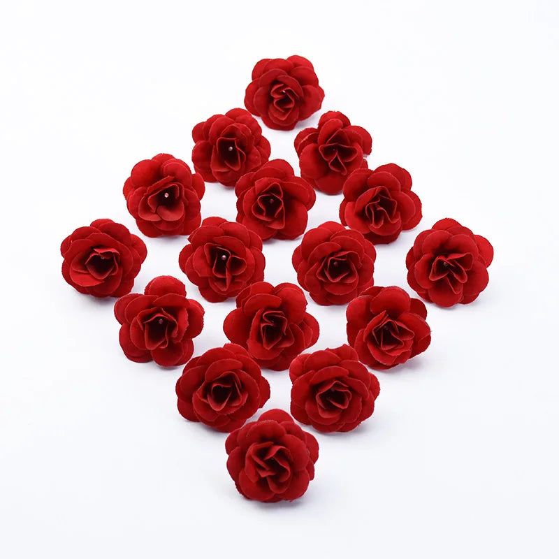 Afralia™ Silk Red Roses Head - Home Decor, Wedding, DIY Gifts