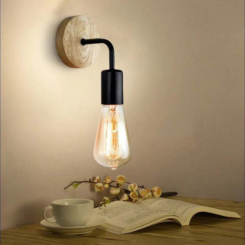 Afralia™ Vintage Industrial Wall Lamp Dimmable E27 Light Bulb Wall Light