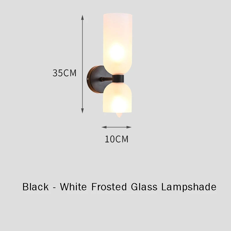 Afralia™ Nordic Glass Wall LED Sconce for Living Room Bedroom Bathroom Decor