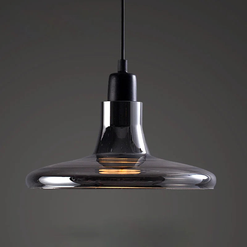 Afralia™ Modern Smoke Glass Pendant Light for Dining Room Bedroom Kitchen Island