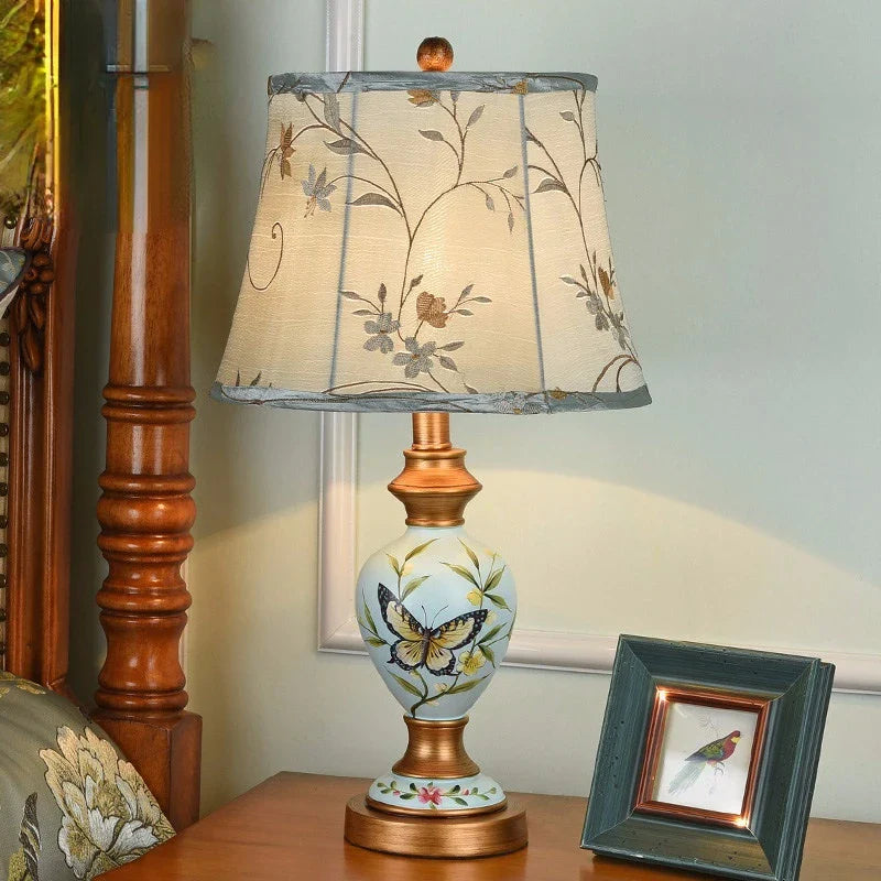 Afralia™ Retro Resin Table Lamp: Creative Romantic Warm Decorative Lighting for Living Room