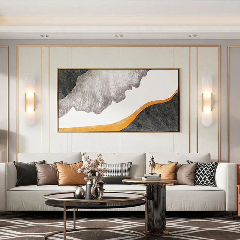 Afralia™ Marble Wall Lamps: Minimalist Nordic LED Mirror Light for Living Room Bedroom