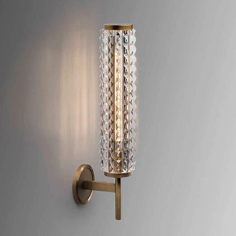 Afralia™ Crystal Copper Wall Sconce: Modern Luxury LED Lighting for Living Room, Bathroom, Mirror