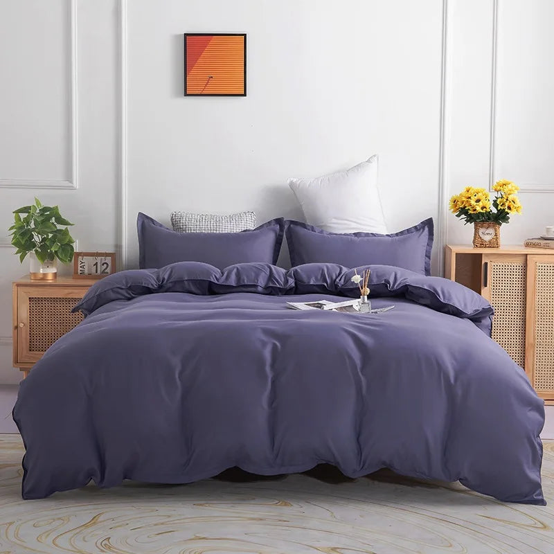 Afralia™ Light Gray Luxury Duvet Cover Set with Sheet Pillowcases