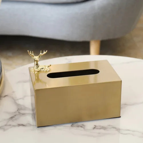 Afralia™ Metal Tissue Box: Elegant Storage for Living Room, Coffee Table, or Desktop