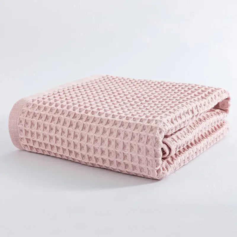 Afralia™ Cotton Waffle Bath Towel - 70*140, Unisex