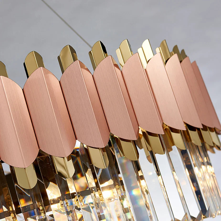 Afralia™ E14 LED Crystal Stainless Steel Rose Gold Pendant Lights