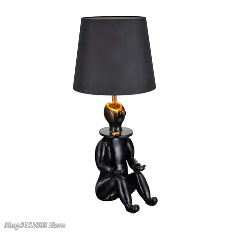 Afralia™ Clown Desk Lamp: Modern Style, Creative Design, Character Table Lighting for Bedroom.