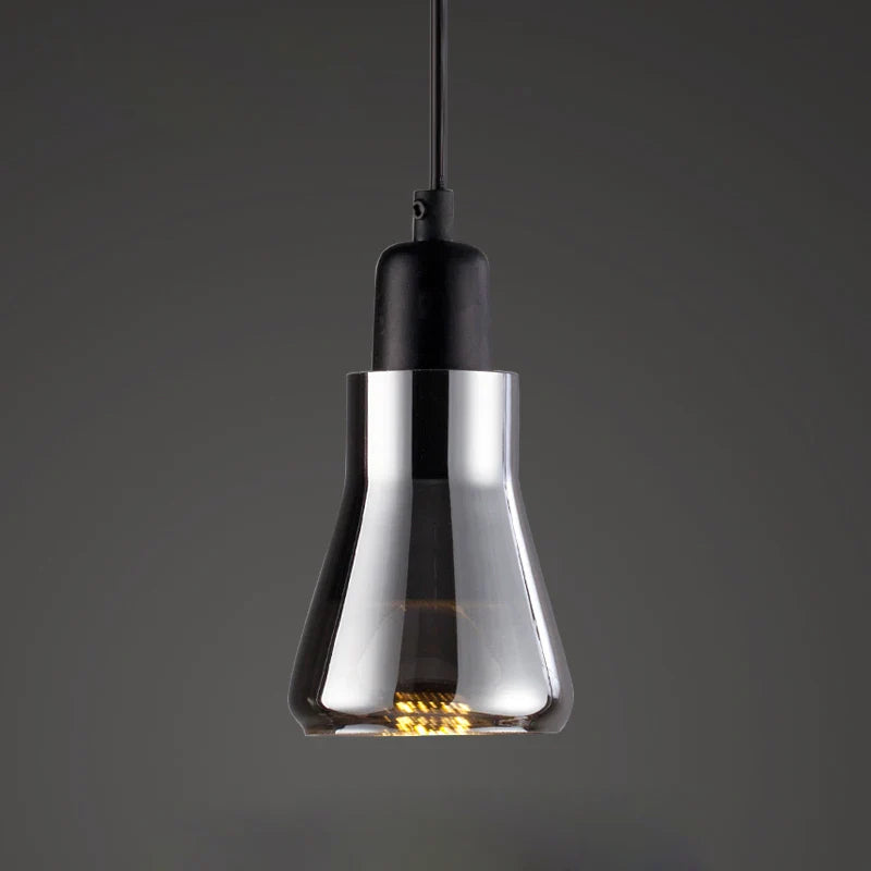 Afralia™ Modern Smoke Glass Pendant Light for Dining Room Bedroom Kitchen Island