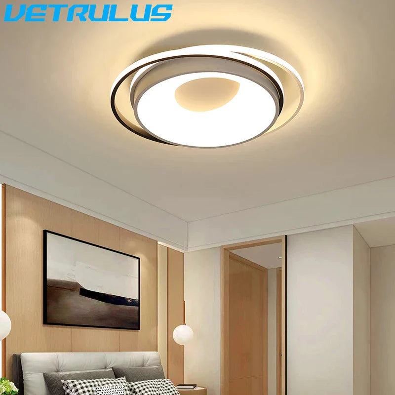Afralia™ LED Chandelier Light for Living Dining Room, Modern Acrylic Surface Mounted Fixture