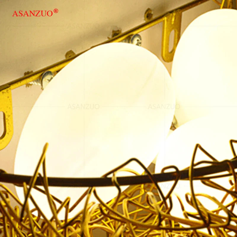 Afralia™ Birds Nest Wall Lamp | 3D Art Light Fixture for Children Room & Living Room