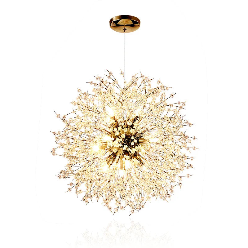 Afralia™ Dandelion Chandelier: Nordic Minimalist Wrought Iron LED Indoor Light for Living Room