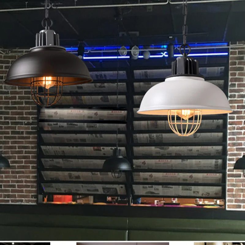 Afralia™ Iron Pendant Light Vintage Loft Bar Lighting Nordic Handing Lampshade