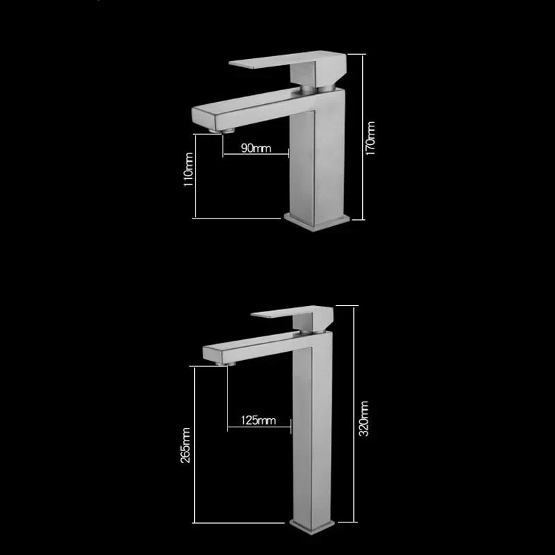 Afralia™ Stainless Steel Basin Faucet in Gold, Black, or Silver for Bathroom Sink