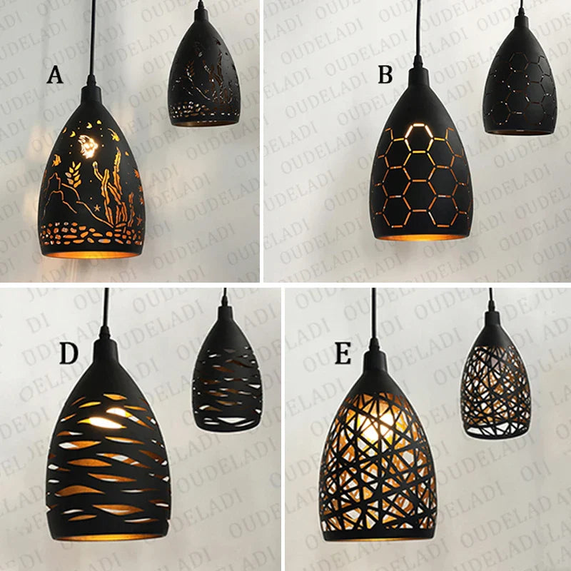 Afralia™ Iron Cage Pendant Light - 12W LED, Modern Design for Living Room, Restaurant, Shop