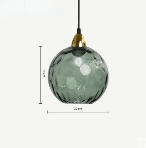Afralia™ Modern Glass Ball E27 Pendant Lamps for Bedroom Restaurant Chandelier Living Room