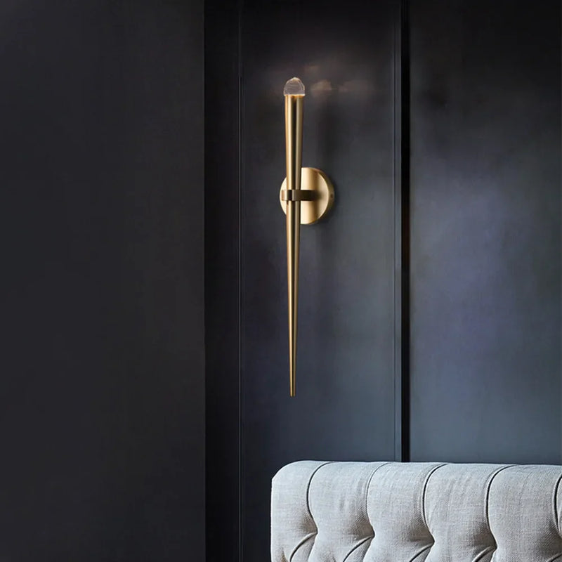 Afralia™ Crystal Minimalist Wall Sconce Luxury Bedroom Light