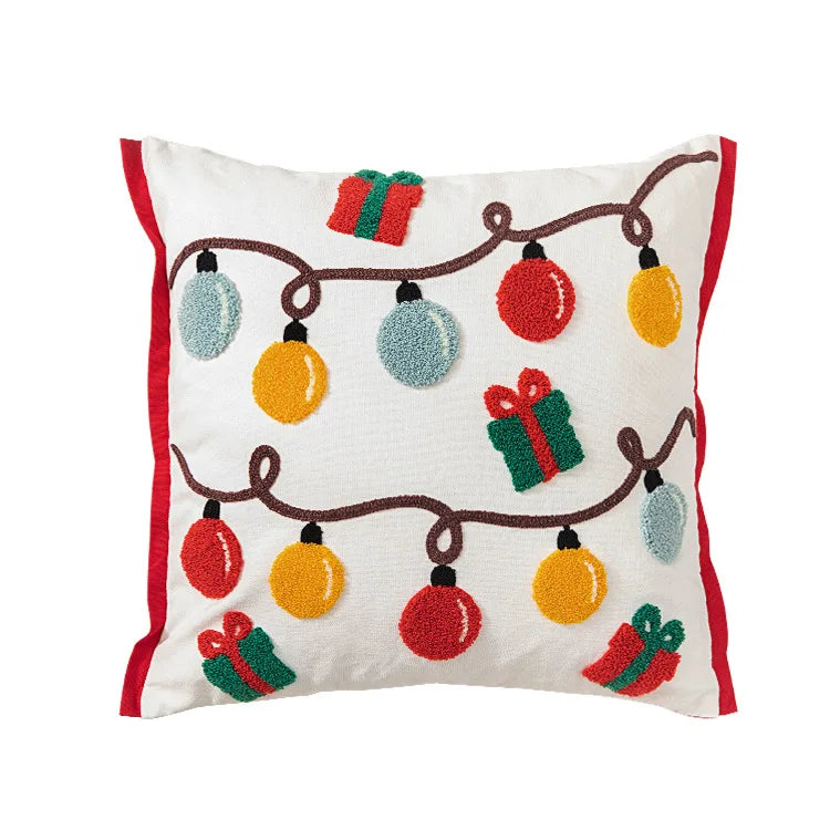 Afralia™ Santa Snowflake Pillow Cover 45x45cm