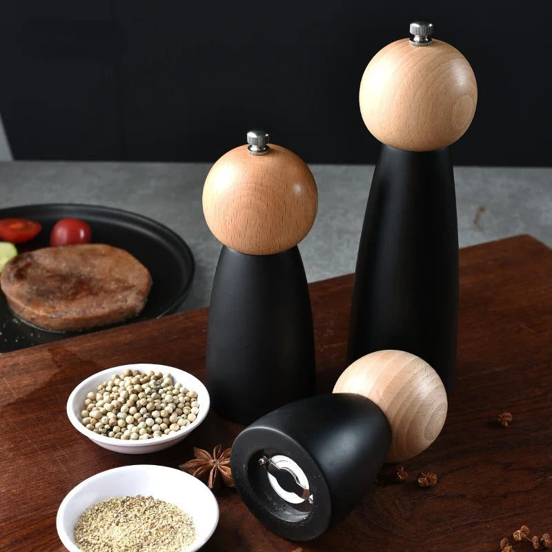 Afralia™ Wooden Pepper Mill Ceramic Core Spice Grinder