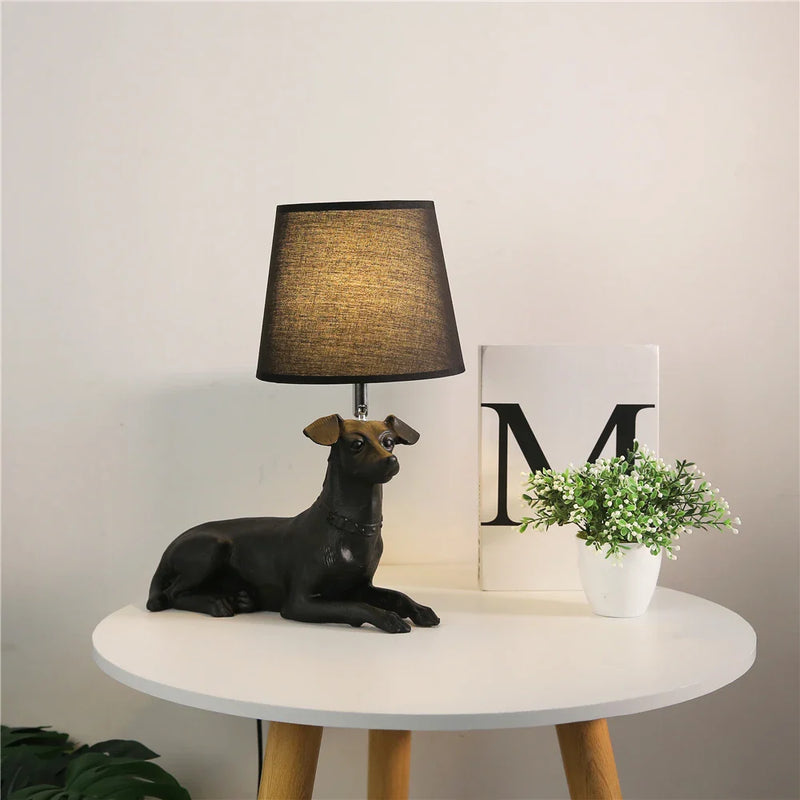 Nordic Modern Puppy Table Lamp LED Dog Desk Lights by Afralia™ - Home Lighting Deco