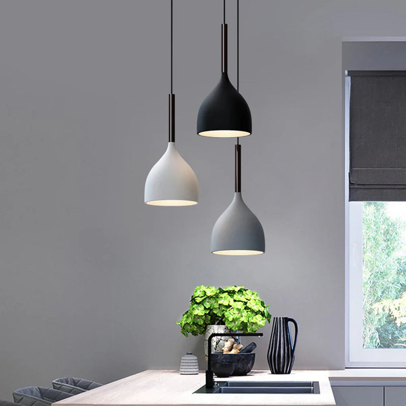 Afralia™ Modern Nordic Pendant Lights Retro Industrial Loft Lamp Kitchen Hanging LED