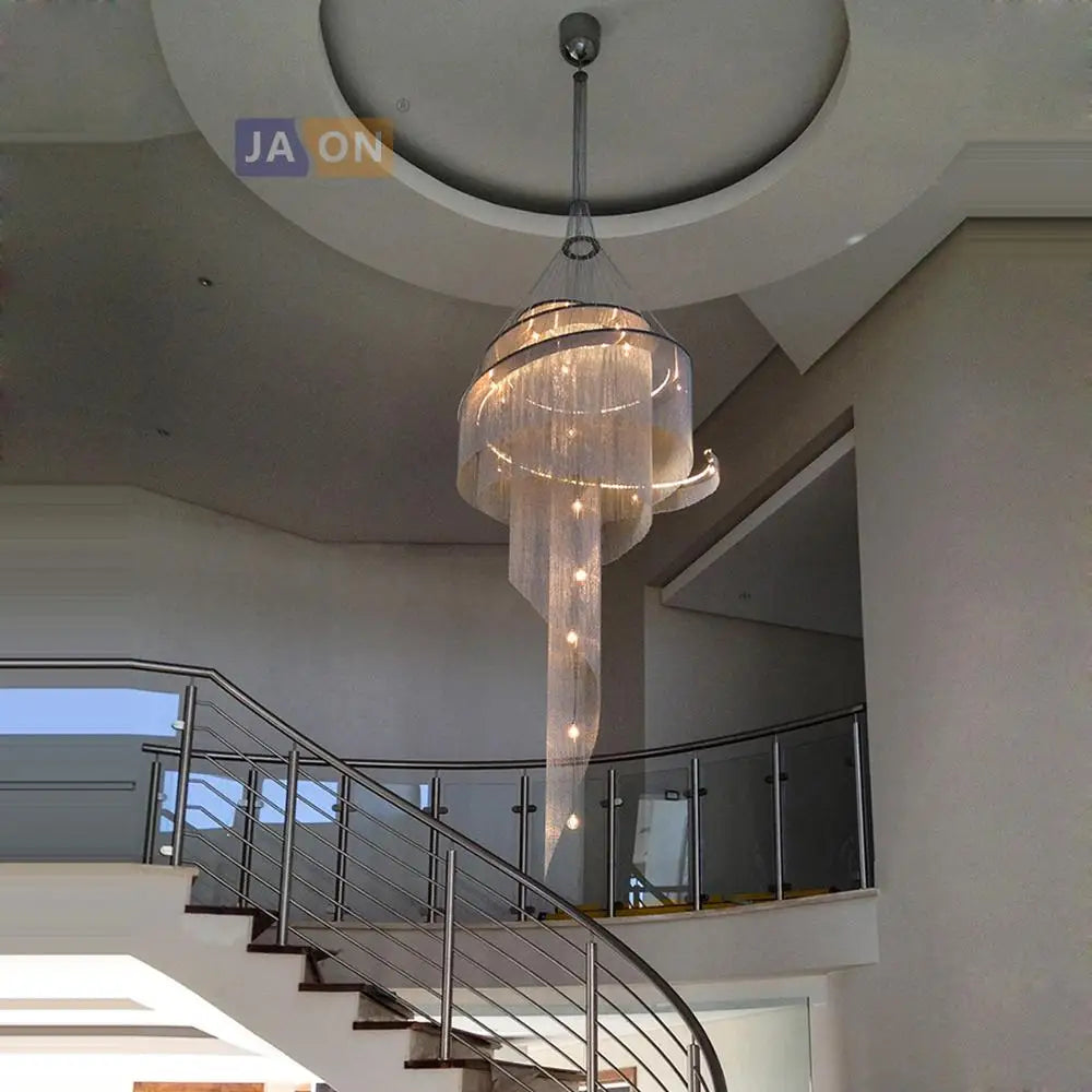Afralia™ Chain Chandelier Lighting Suspension for Staircase