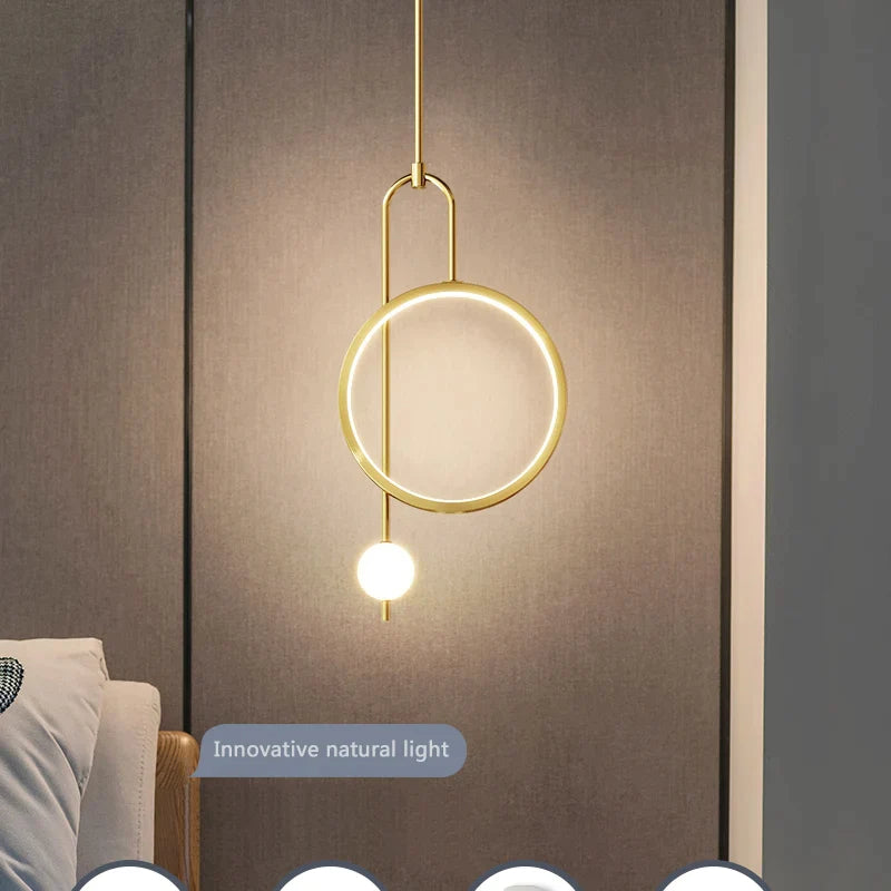 Afralia™ Modern Minimalist Bedroom Bedside Pendant Light Living Room Lamp